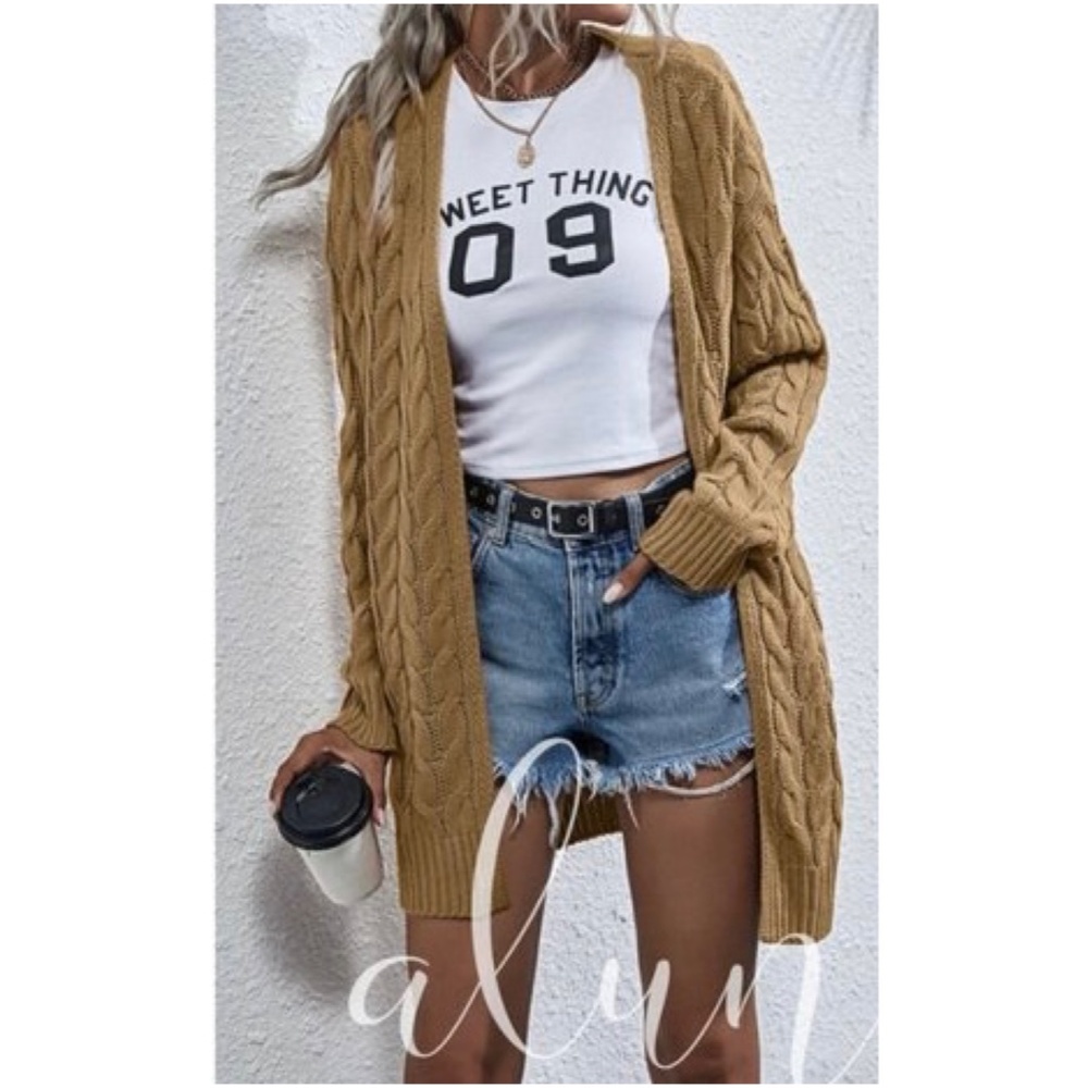 Cozy Open Front Oversized Cardigan - Picture 1 of 3